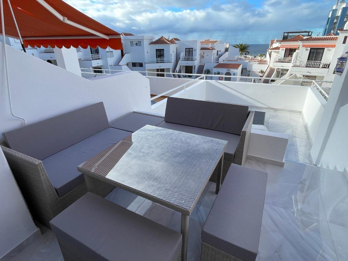 Luxury Diamond - Ocean View, Big Terraces, Air Con, Wifi Apartment Лос Кристианос Екстериор снимка