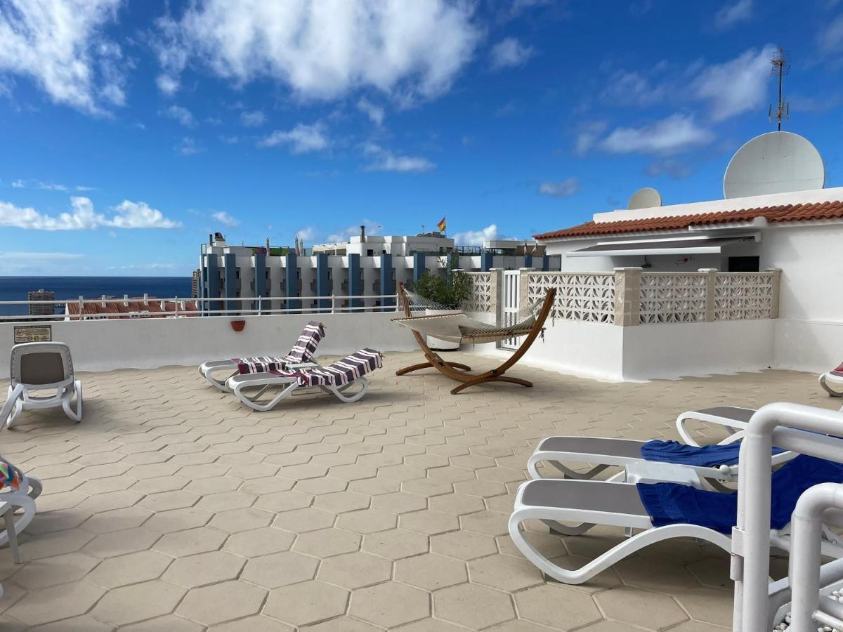 Luxury Diamond - Ocean View, Big Terraces, Air Con, Wifi Apartment Лос Кристианос Екстериор снимка
