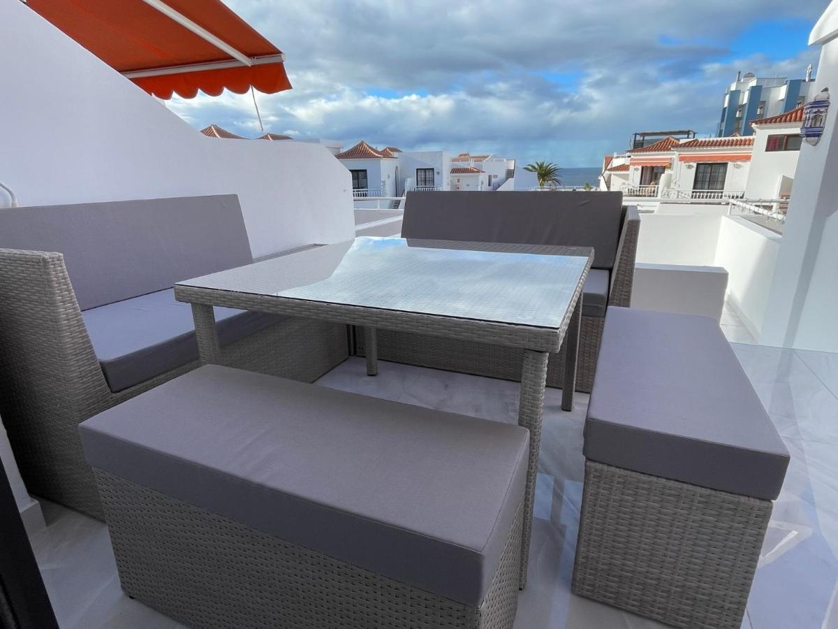 Luxury Diamond - Ocean View, Big Terraces, Air Con, Wifi Apartment Лос Кристианос Екстериор снимка