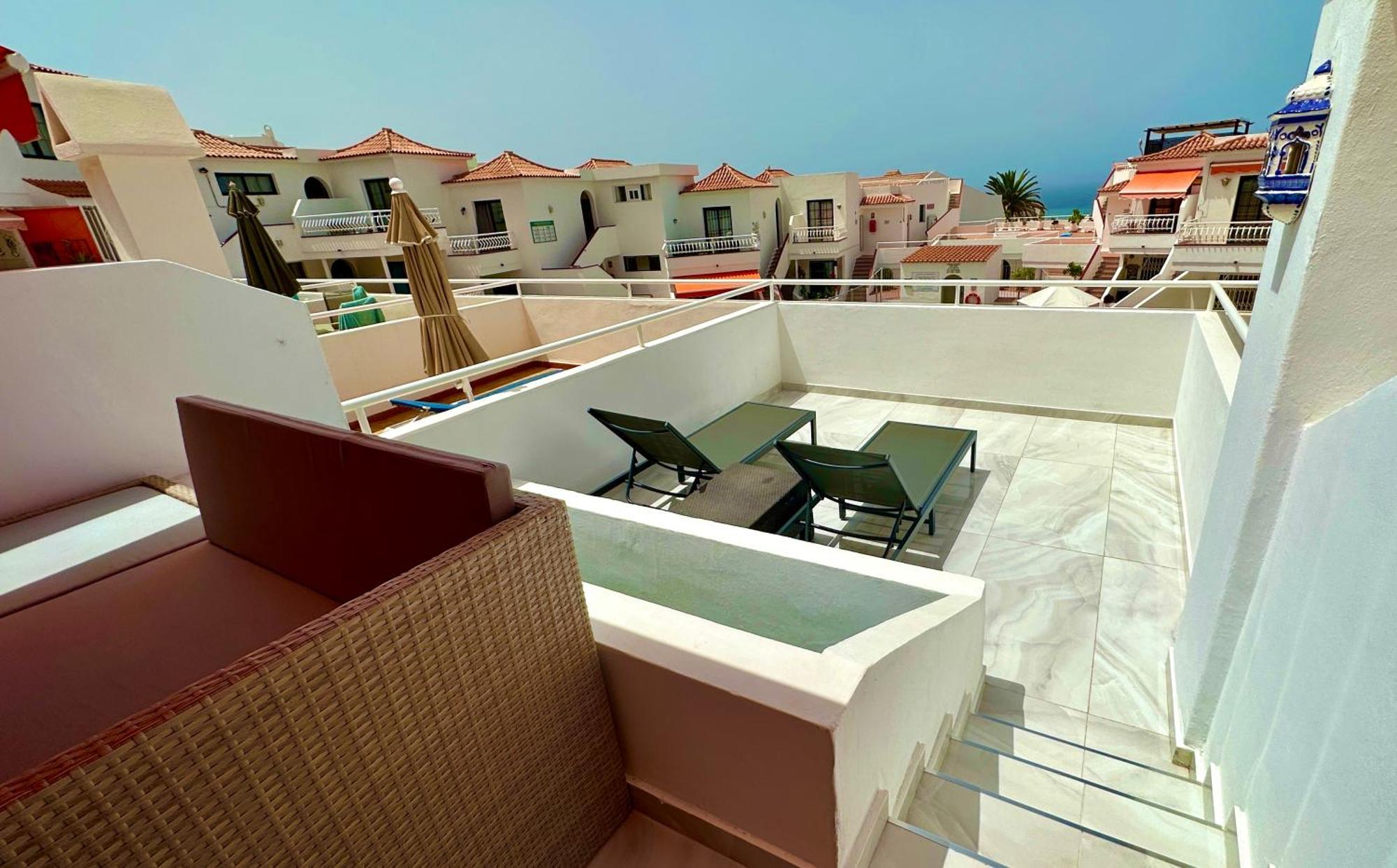 Luxury Diamond - Ocean View, Big Terraces, Air Con, Wifi Apartment Лос Кристианос Екстериор снимка